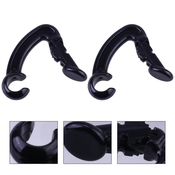 FOLOYORI 2-Pack Black TPU Earbud Holders, Rectangular Design for Sports, Travel, and Everyday Use