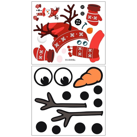 FOLOYORI Multi Color PVC Christmas Stickers Set for Refrigerator and Windows Ideal for Festive Home Decoration