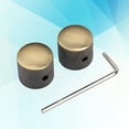 thumbnail image 1 of FOLOYORI 2Pcs Guitar Volume Control Knobs Brown Round For Music Practice, 1 of 8