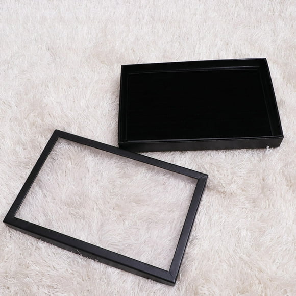 2Pcs Jewelry Display Case and Foam Ring Storage Display Box for Rings