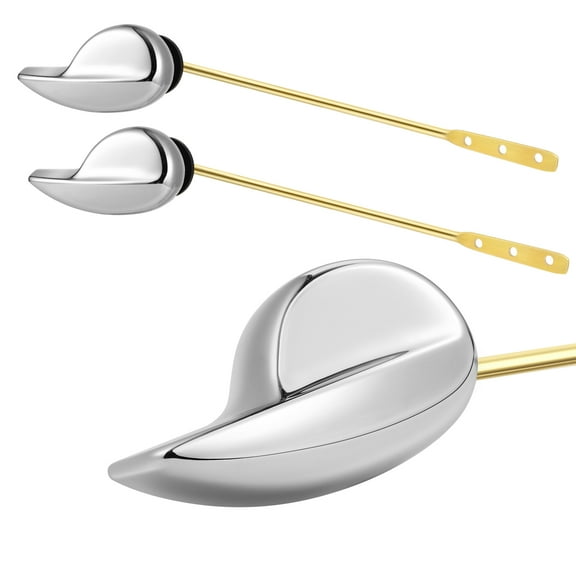 FOLOYORI 2Pcs Toilet Tank Lever Metal Toilet Handle Low Profile Design for Bathroom Zinc Alloy 7.5Cm 20Cm