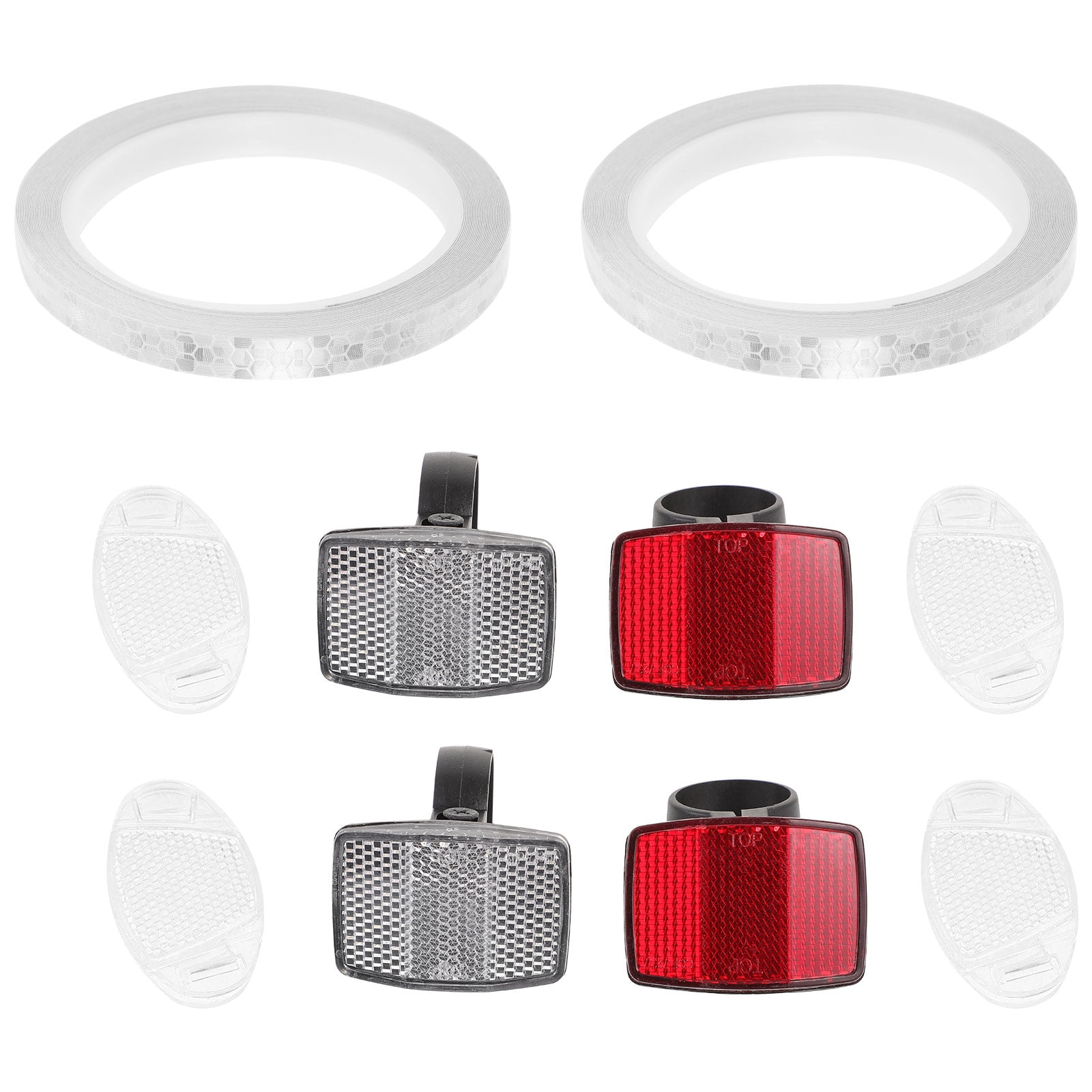 FOLOYORI 2Set Reflective Lens For Bikes Red Abs Night Safety 4 X Front ...
