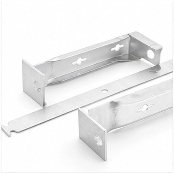 FOLOYORI 2Pcs Plated Silver Aluminum Roof Gutter Hanger Strap for Easy Installation and Reliable Fixing