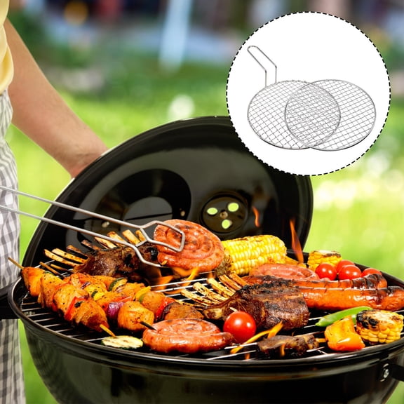 FOLOYORI 2pcs Practical Barbecue Tool Grill Mesh For Outdoor Cooking For Korean Bbq Easy To Clean Grilling Supplies