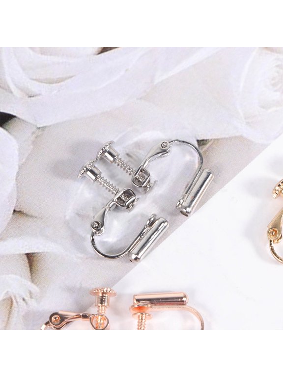 3 Pairs Adjustable Ear Clip Earrings No Piercing Earclip Changer Alloy Assorted Colors for Daily Wear