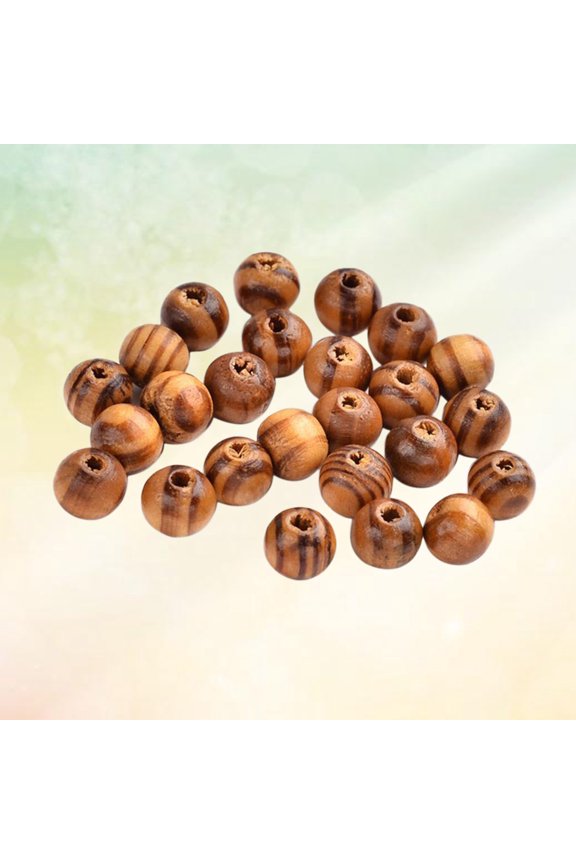 300Pcs Natural Brown Wooden Beads for Jewelry Making Supplies Necklace Bracelet and Clothes Decoration