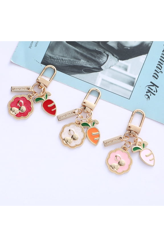3- Shape Metal Keychains, 2.8x0.8in Cute Animal Key for Bags and Keys