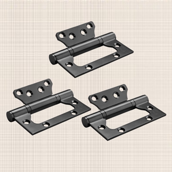 FOLOYORI Cabinet Hinges Stainless Steel Flat Style Home Decoration 3Pcs