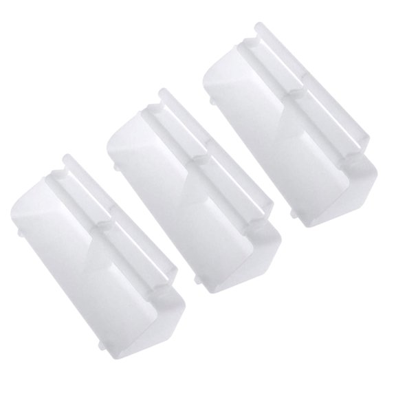 FOLOYORI 3Pcs White Plastic Hanging Design Bird Feeding Case for Parrot Cage Accessory Home Decoration