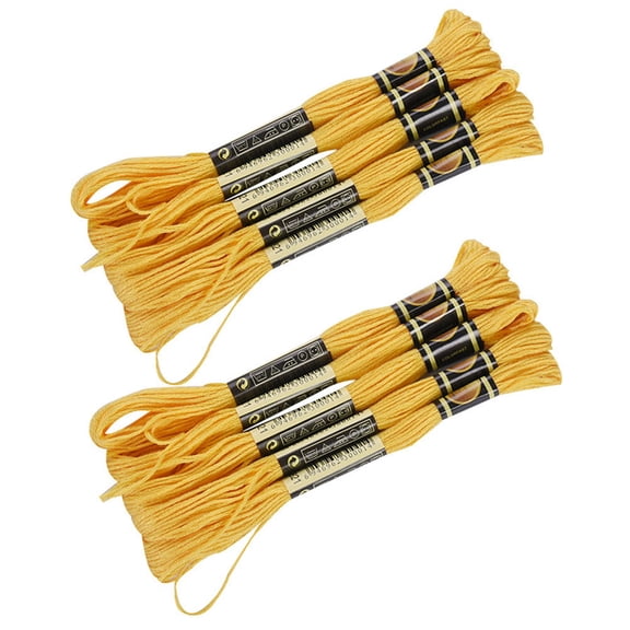 FOLOYORI 48Pcs Yellow Diy Handmade Sewing Thread Polyester Cotton For
