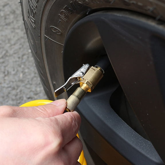 FOLOYORI 4Pcs Brass Copper Air Chuck for Vehicle Maintenance Thread Air Chuck 1.14X0.94X0.31In