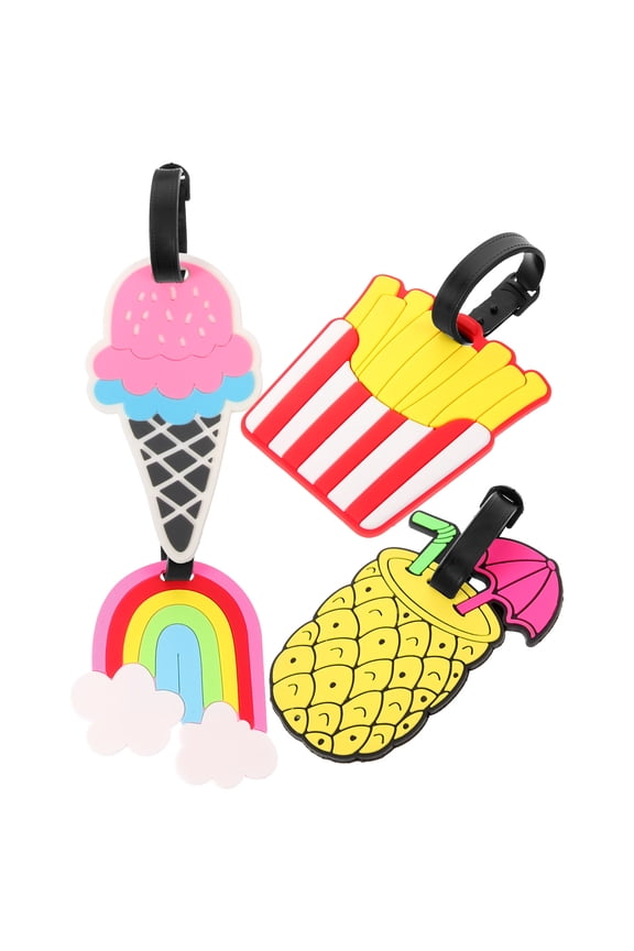 Baggage Id Tag Silicone Assorted Color 4Pcs For Backpack Use