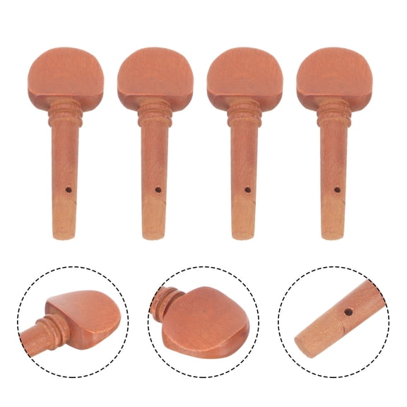 FOLOYORI 4Pcs Violin Tuning Pegs Tuning Accessories Light Brown for Musicians