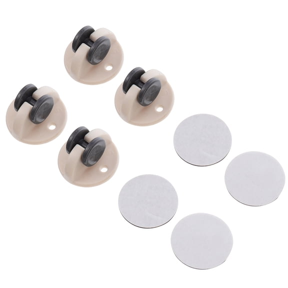 FOLOYORI 4Pcs Self Adhesive Caster Wheels for Trash Can Beige 3x0.39in