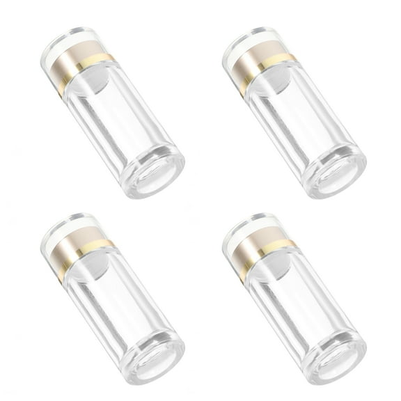 FOLOYORI 4Pcs Small Vials Transparent Cylindrical Leakproof Tight Seal For Vials With Caps