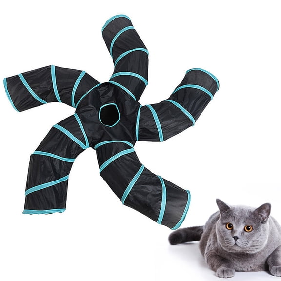 FOLOYORI 5 Foldable Cat Tunnel Way Interactive Tube For Space Saving Educational Game Tunnel For Pet Playing Fun