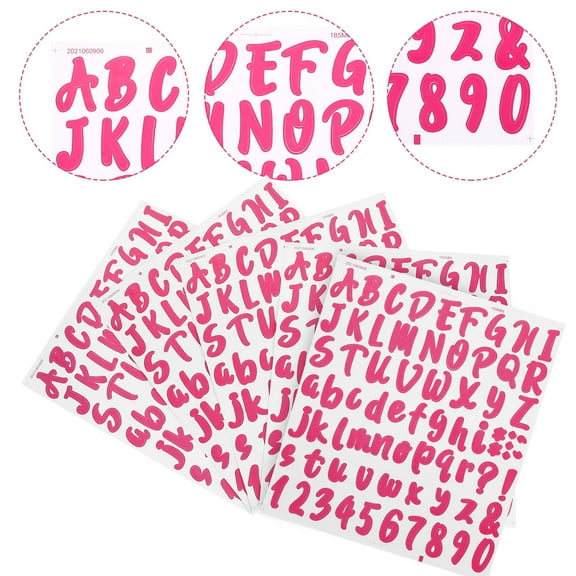 FOLOYORI Pvc Mailbox Letters Decals Waterproof 5 Sheets 8.5In X 7.1In