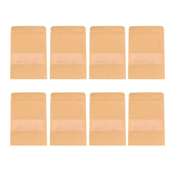 FOLOYORI 50Pcs Transparent Paper Bag with Clear Window for Small Business