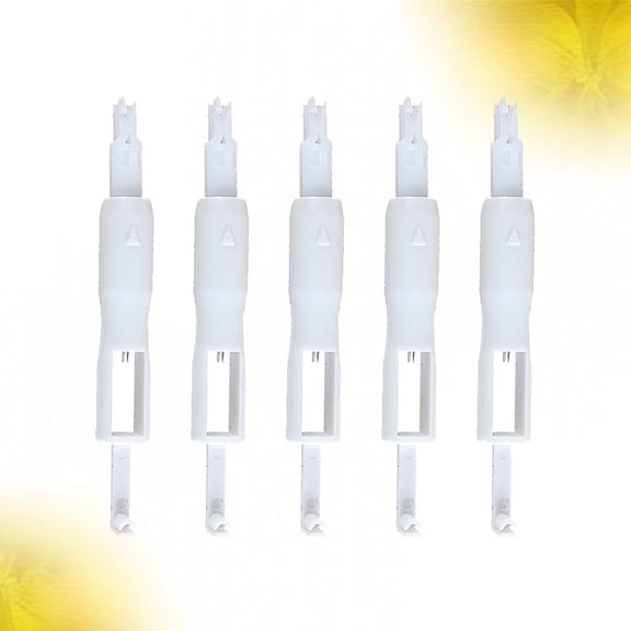 FOLOYORI 5Pcs Automatic Needle Threading Device for Sewing Machine Tools White 2.8*0.4*0.4in