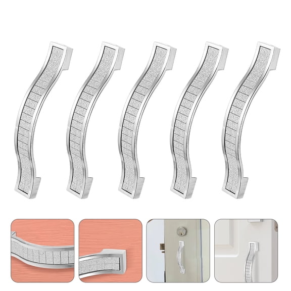 FOLOYORI 5Pcs - Crystal Drawer Handle for Cabinet Use Decorative Cabinet Pulls