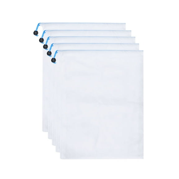 FOLOYORI 5Pcs Fruit Mesh Bags Extend Produce Life with Visible Contents for Dry Foods Laundry Cosmetics Toiletries