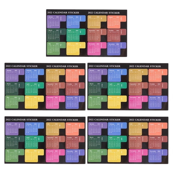 FOLOYORI Note Sticker Planner Tabs Glue 5Pcs 5.31x4.52x0.04Inch