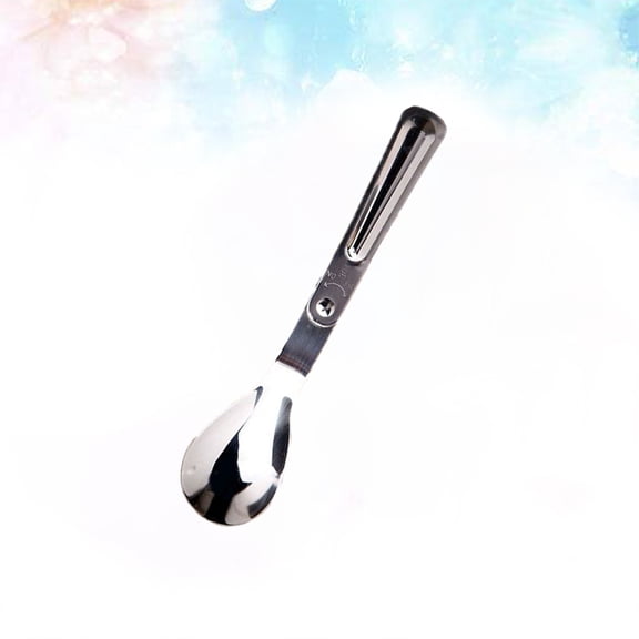 FOLOYORI 5Pcs Silver 304 Stainless Steel Folding Spoons for Outdoor Activities Coffee Spoon