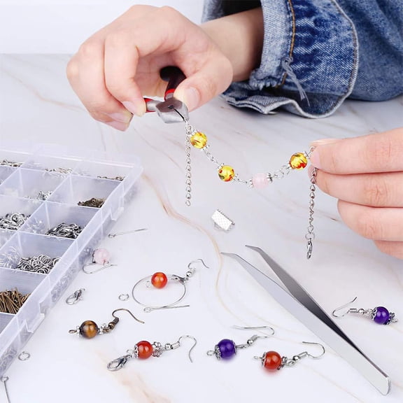 FOLOYORI Jewelry Making Kit with Waxed Cotton Cord, Lobster Clasp, and Assorted Color Beads for Crafting