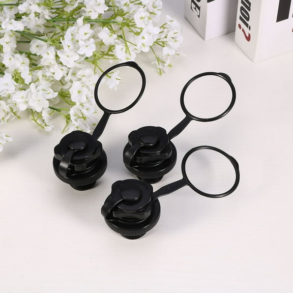 FOLOYORI 8Pcs Inflatable Adapter One-way Inflation for Mattress Black