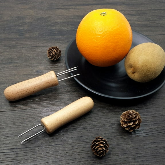 FOLOYORI 8Pcs Stainless Steel Corn Bbq Fork with Ergonomic Grip Resistant to High Temperature for Outdoor Barbecue