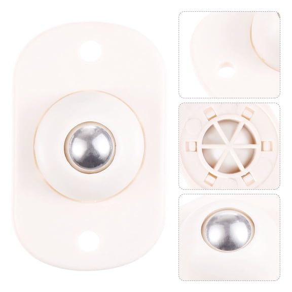 FOLOYORI 8Pcs White Plastic Wheel for Storage Box and Trash Can Easy Movement