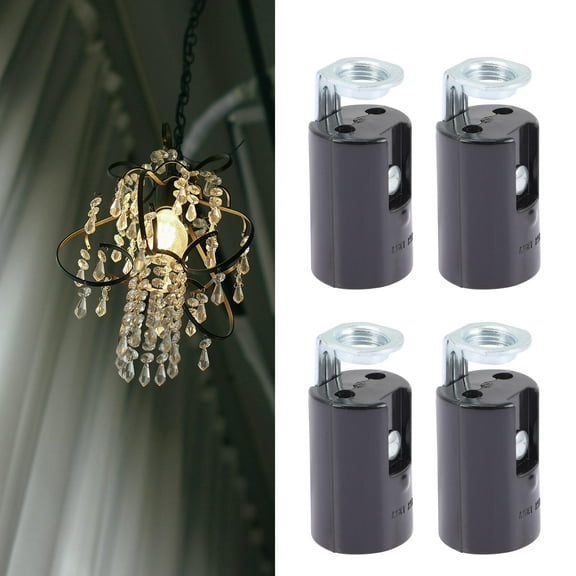 FOLOYORI 9Pcs Candlelight Sockets Round Iron Lamp Bases for Wall Lighting