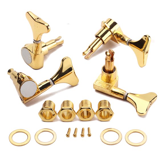FOLOYORI Acoustic Guitar Tuning Pegs 4Pcs Golden Metal Tuner Machine Heads With Screws