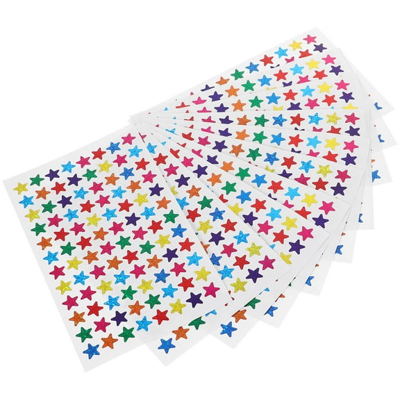 FOLOYORI Assorted Colors 960Pcs 1Cm Self Adhesive Shiny Sparkle Star Stickers for Students Rewards and Teachers