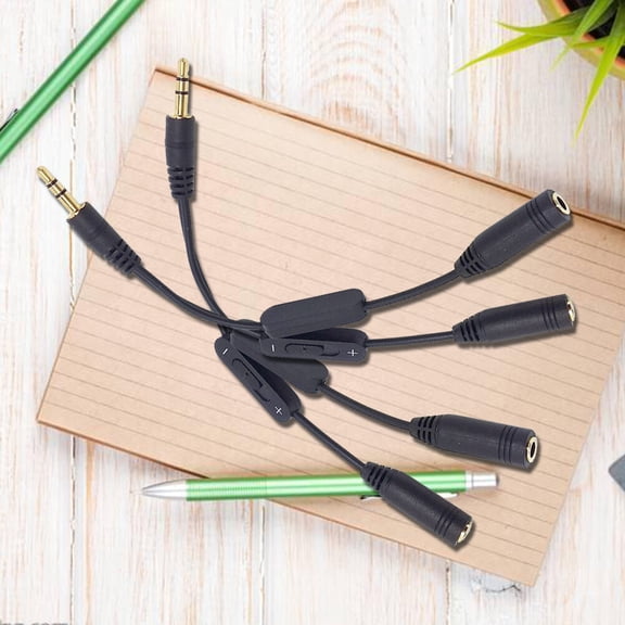 FOLOYORI Audio Jack Coupler 1Set with Y Shape Design and Black Color for Office Use