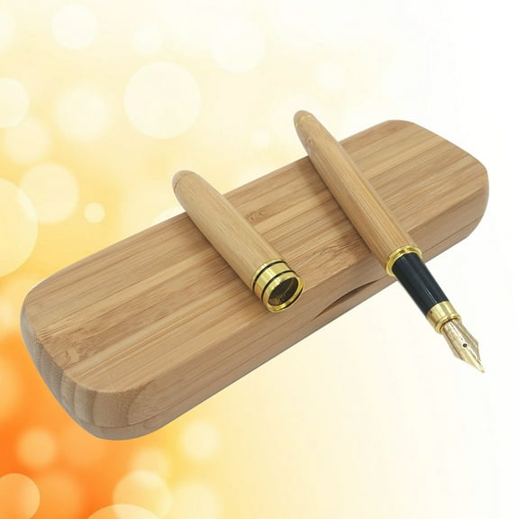 FOLOYORI Calligraphy Fountain Pen Khaki Bamboo 1 Set 5.7x0.4in Case 6.7x1.3x1in