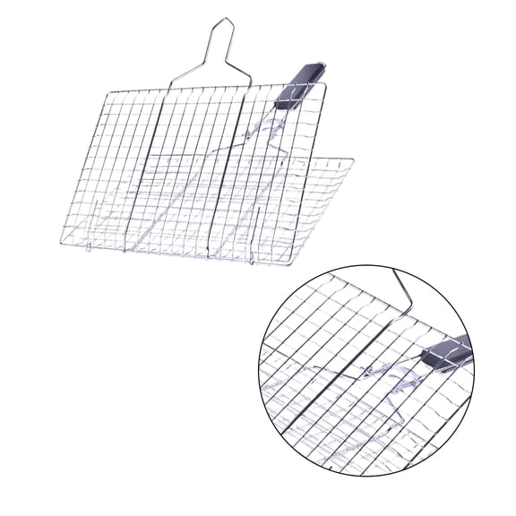 FOLOYORI Barbecue Grill Net 12.6 x 12.6 x 0.8in Stainless Steel Nonstick Safe Use for Outdoor Picnic 1Pack