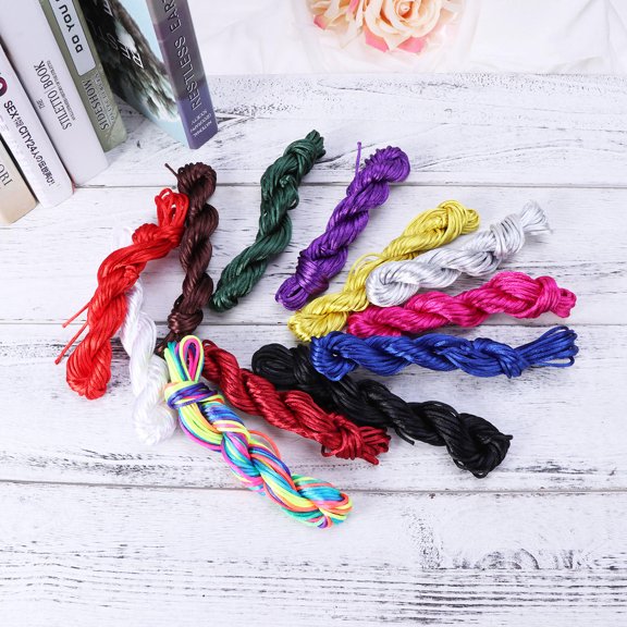 FOLOYORI Assorted Color Nylon Trim Cord for Knotting Bracelet Making and Kumihimo ng Art