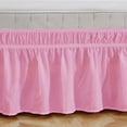 thumbnail image 1 of FOLOYORI Bed Shirt Adjustable Elastic Bedskirt Ruffled Design Protection 1Set Pink Polyester, 1 of 8