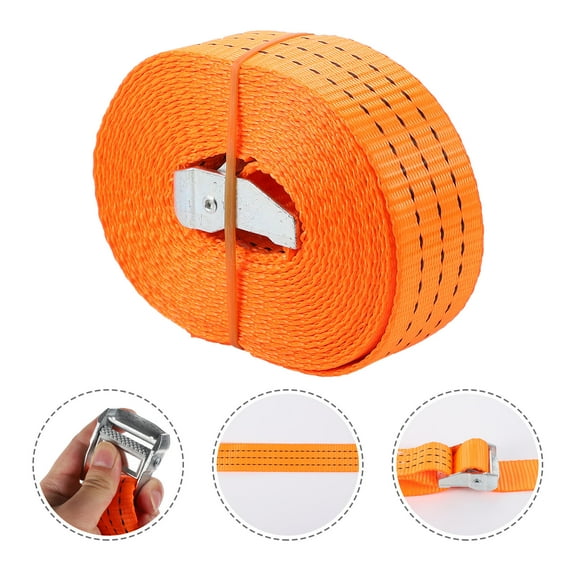 FOLOYORI Bundling Belt Tie Down Strap Orange Polyester Cargo Straps Heavy Duty 1Pcs For ATV