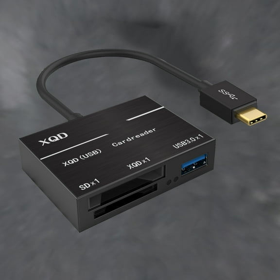 FOLOYORI Card Reader Writer Usb3.0 Adapter Memory Reader Black 1Pack Supports 2.0 Cards