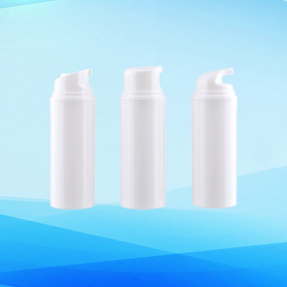 FOLOYORI Cosmetics Storage 3Pcs Plastic Bottles White Plastic Storage Holder