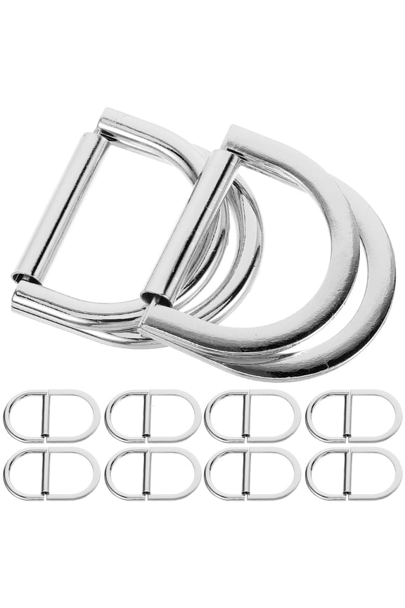 Solid Plated Silver Metal D Ring Buckle, Sturdy and Elegant for Crafts