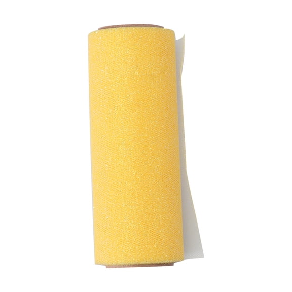 FOLOYORI DIY Tutu Craft 15x10 Yards Yellow Polyester Tulle Roll 1Pcs for Bridal Shower Table Decorations