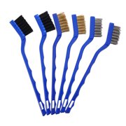 FOLOYORI Steel Wire Engine Brushes with Ergonomic Curved Handle for Heavy Duty Cleaning and Maintenance