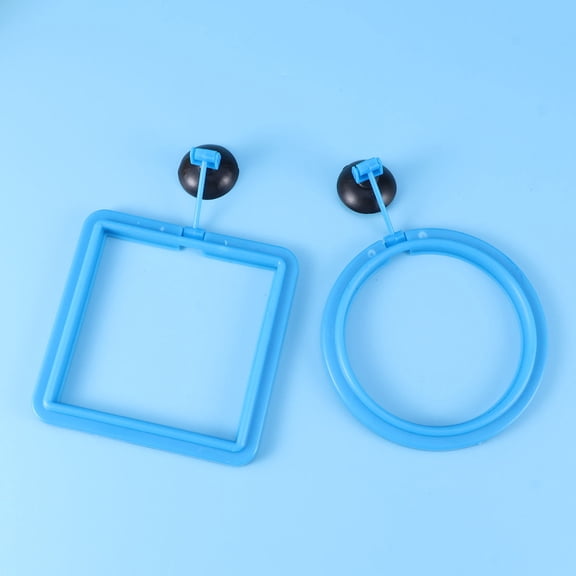FOLOYORI Fish Feeding Rings Set 2Pcs for Aquarium Floating Food Circle in Blue