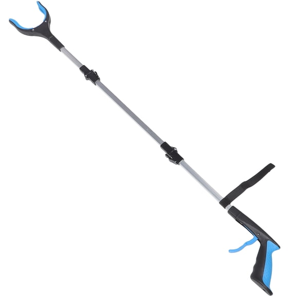 FOLOYORI Garbage Gripper 1Pcs Folding Garbage Tool Blue Aluminum Alloy for Elderly and General Users