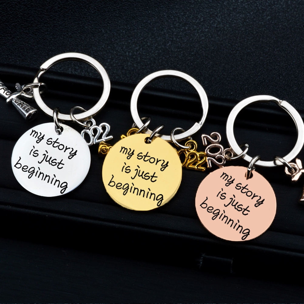 FOLOYORI Graduation Season 6Pcs Stainless Steel Keychain with Assorted ...