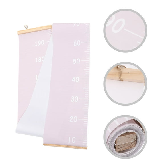FOLOYORI Growth Chart Childrens Height Wall Chart Modern Style 1Pcs Wood Canvas 200*7.9in
