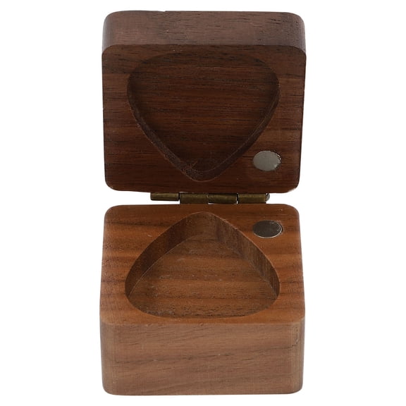 FOLOYORI Guitar Accessory Instrument Organizer Wooden 4.72X1.14In Picks Storage Pouch For Musicians 1Pack